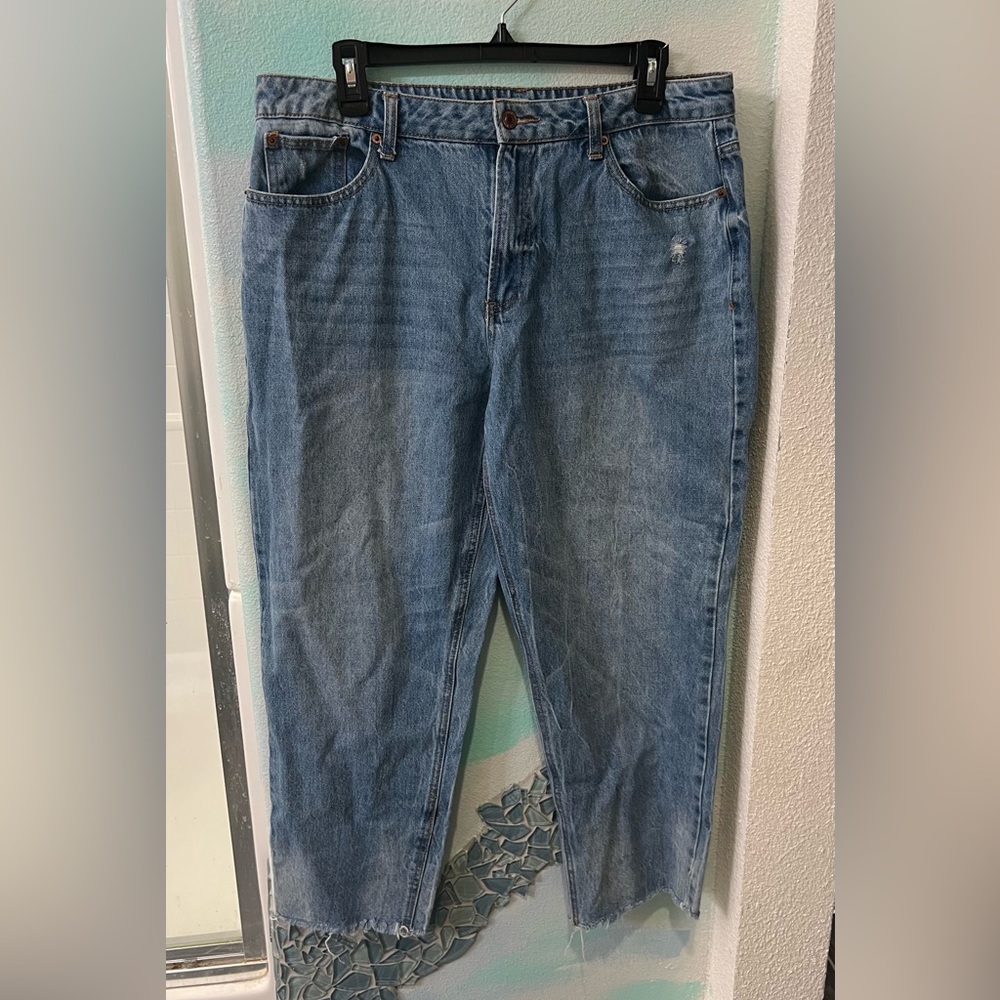 Forever 21 Blue Ankle Jeans